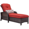 Strathmere Outdoor Chaise in Crimson Red